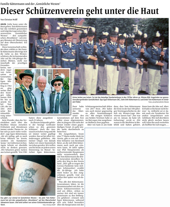 Zeitungsartikel Köttermanns